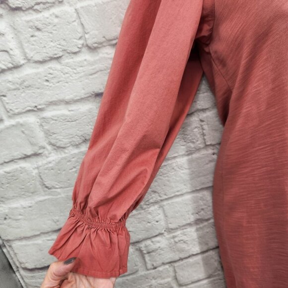 Nation LTD Oralia Flounce Puff Sleeve Mini Shift Dress in Pink Cheek Size XS NEW - Picture 5 of 14